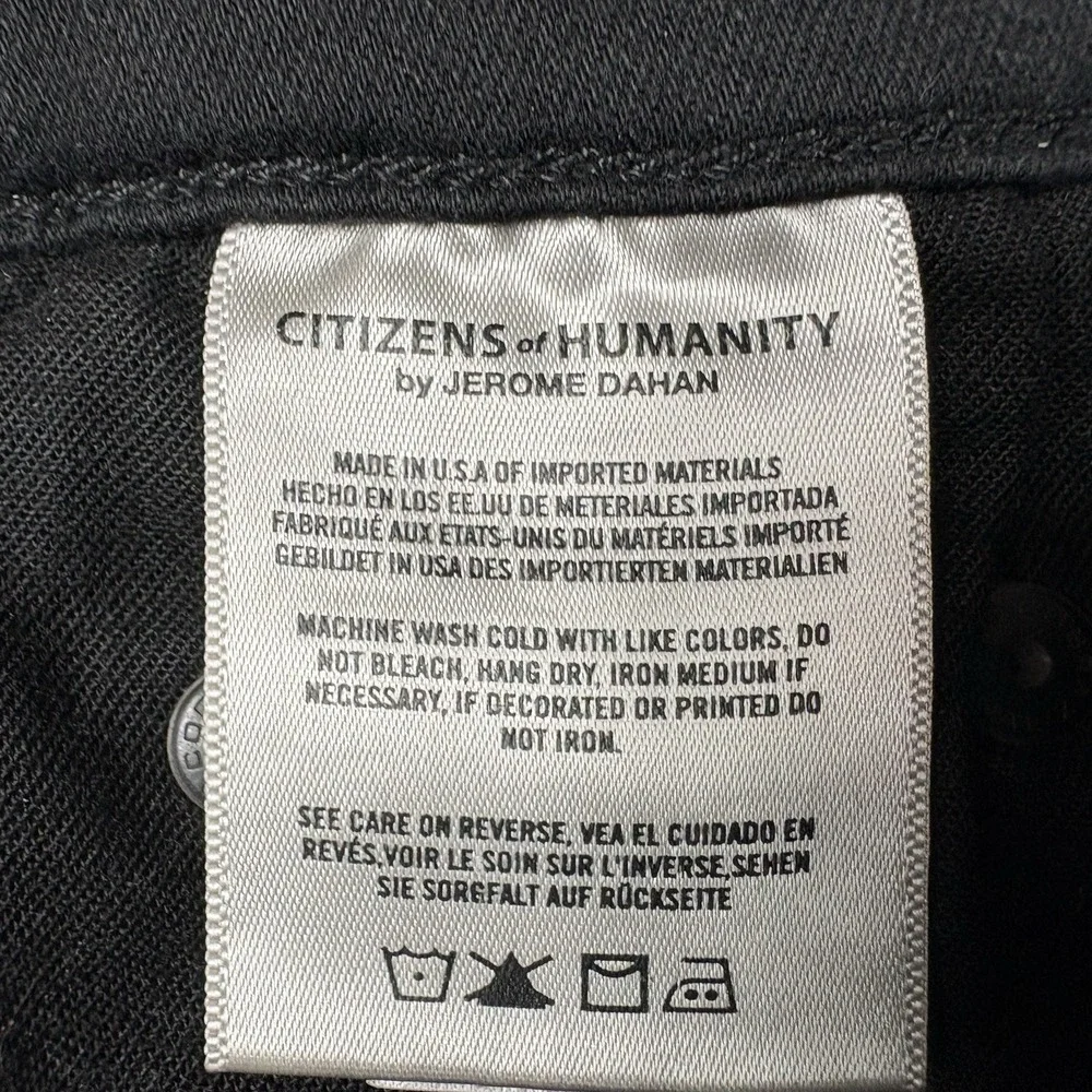 Citizens of Humanity Size 31 Rocket High Rise Skinny Jeans Black Stretch USA